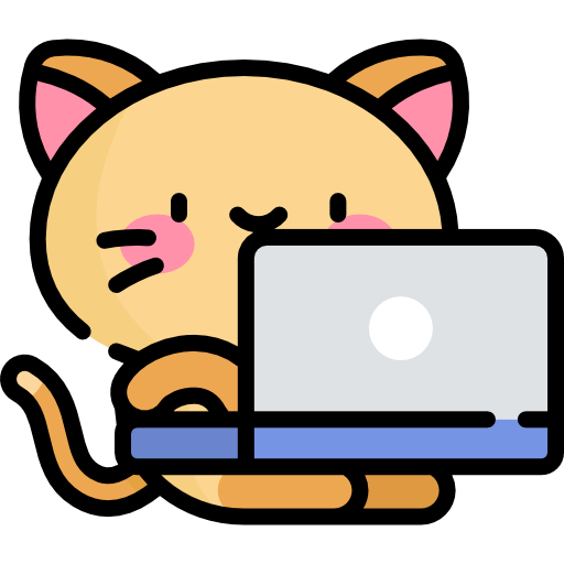 avatar of a cat with a computer